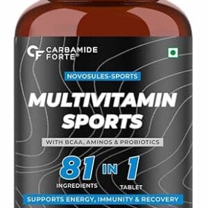Carbamide Forte Multivitamin Tablet for Men & women | Multi Vitamin for Men Gym & sports | Multivitamins for Energy & Fitness | Multivitamin for Men gym with BCAA, Amino Acids, Probiotics & Antioxidants - 81 Ingredients - 60 Tablets