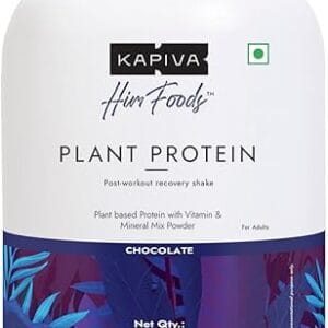 Kapiva Plant Protein | 25g Protein Per Scoop, Chocolate | With Vitamins & Minerals | Pea protein Isolate - 1Kg
