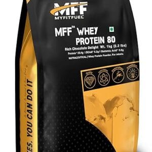 MyFitFuel MFF Whey Protein 80 | 1Kg, 30 Servings (Rich Chocolate Delight)