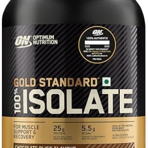 Optimum Nutrition (ON) Gold Standard 100% Isolate 1.6 lb, 744 g (Chocolate Bliss), for Muscle Support & Recovery, Vegetarian - 100% Protein from Whey Isolate