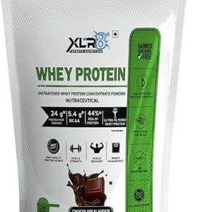 XLR8 Whey Protein Powder with 24 g Protein Content & 5.4 g BCAA (907 g, Chocolate)