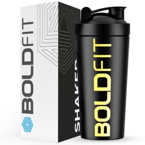 Boldfit Stainless Steel Gym Shaker Bottle Shaker Bottles for Protein Shake 100% Leakproof Guarantee Protein Shaker Sipper Bottle Pre Workout Steel Shaker With Measurement 700 ml